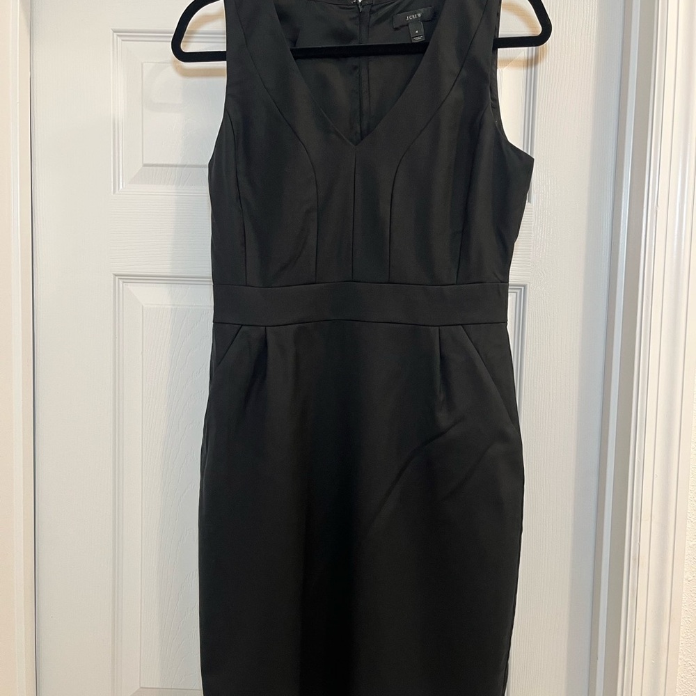 J. Crew Elegant Black Sleeveless Dress- Size 4